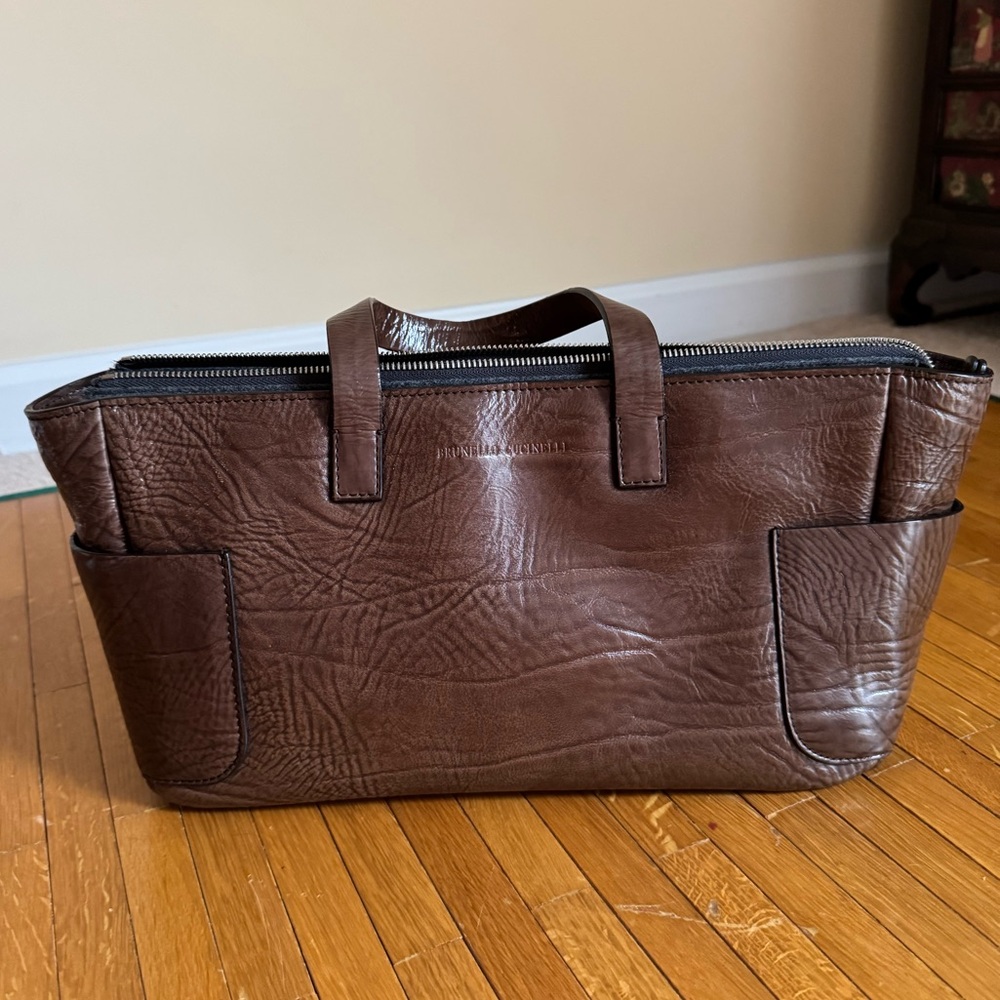 Brunello Cucinelli Brown Leather Bag